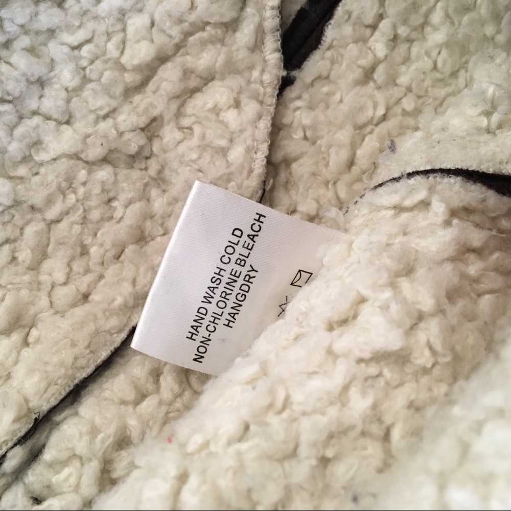 FAUX LEATHER & FAUX FUR SHERPA WINTER COAT - Picture 5 of 9